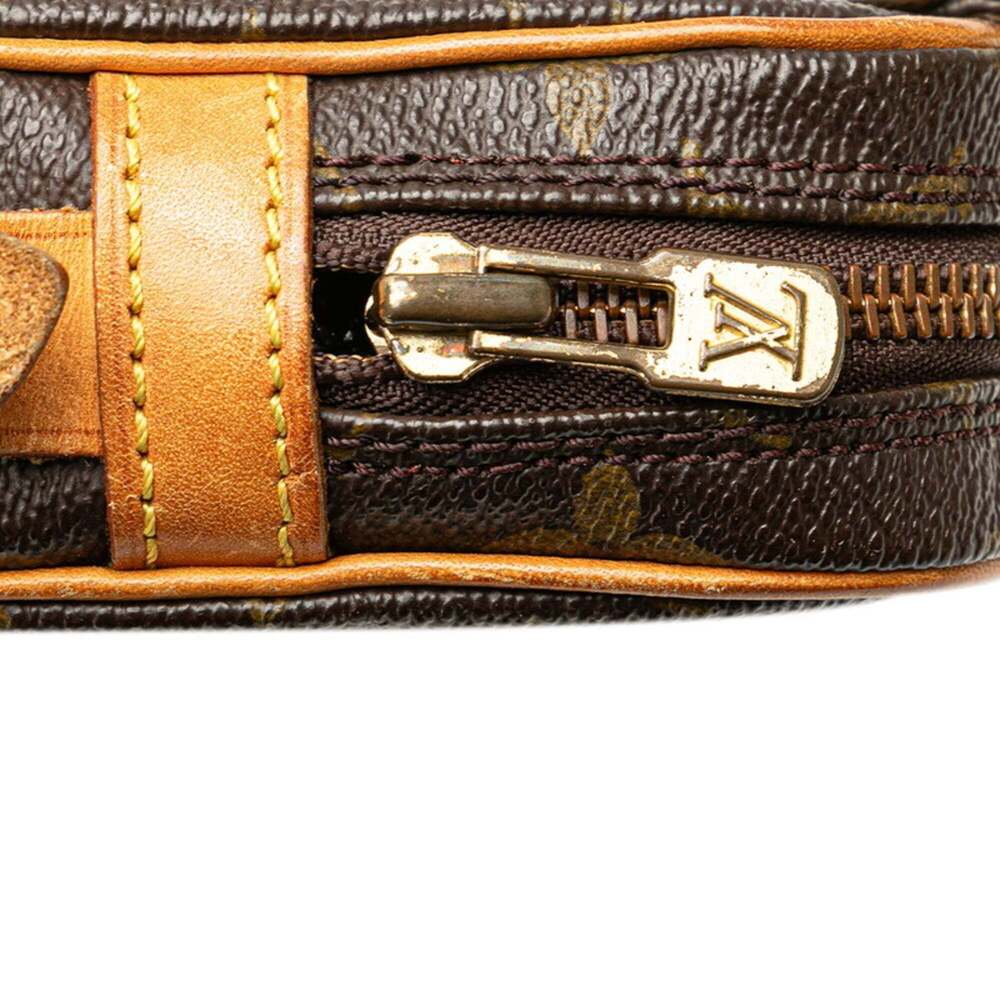 LOUIS VUITTON Authentic Brown Monogram Leather Pochette Shoulder Bag - Picture 8 of 11